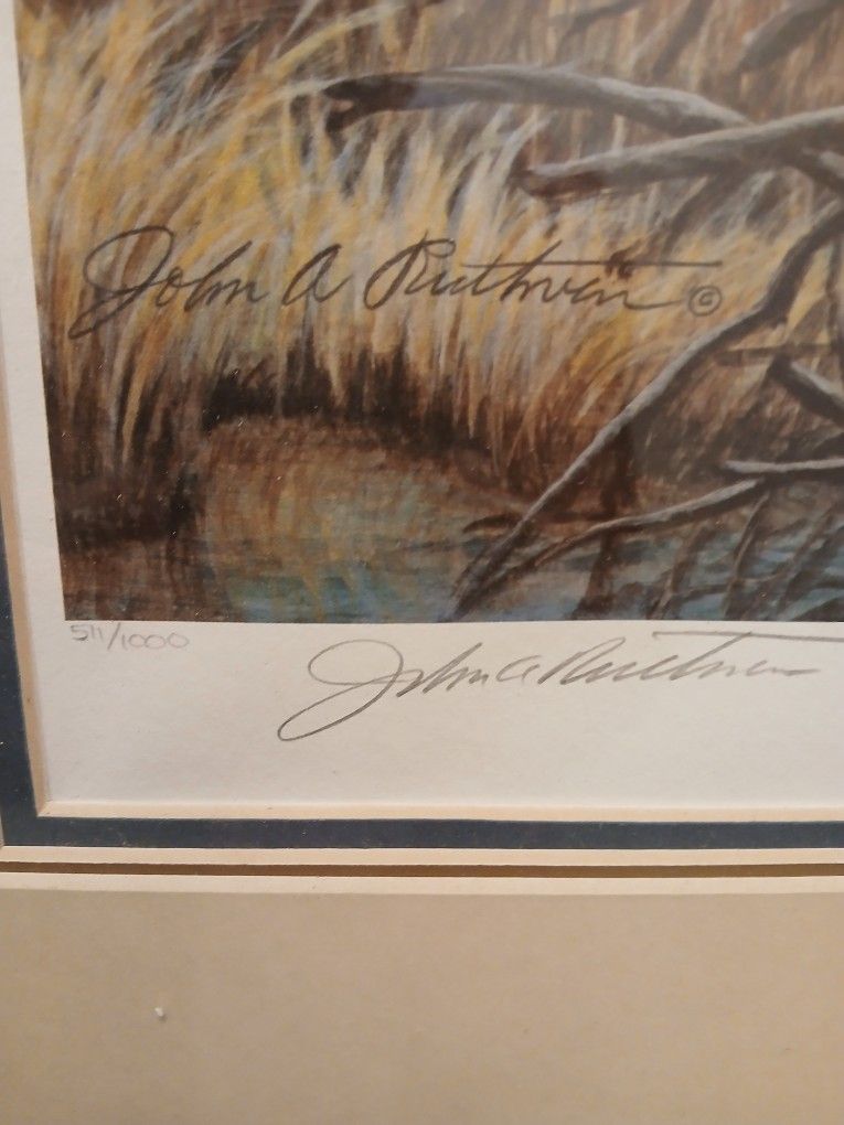 Signed & Numbered 511/1000 John A Ruthman Oil Painting 40x30x2