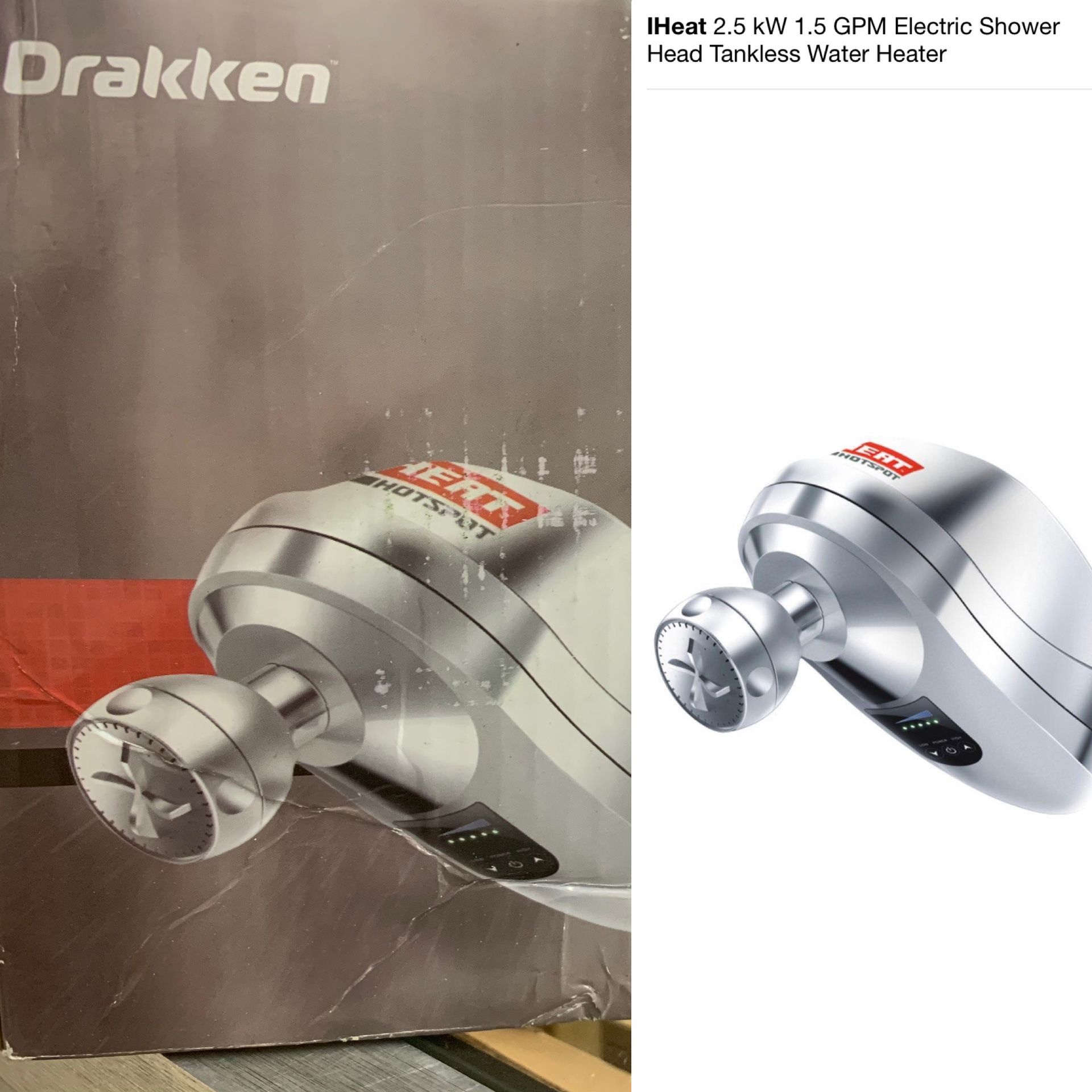 IHeat 2.5 kW 1.5 GPM Electric Shower Head Tankless Water Heater for Sale in South El Monte, CA