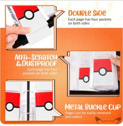 Pokemon Card Binder 4 Pocket, Trading Card Holder Fits 400 Cards With 50  Removable Sleeves, Portable Collection Card Album, Credit Card book With  Zip for Sale in San Diego, CA - OfferUp