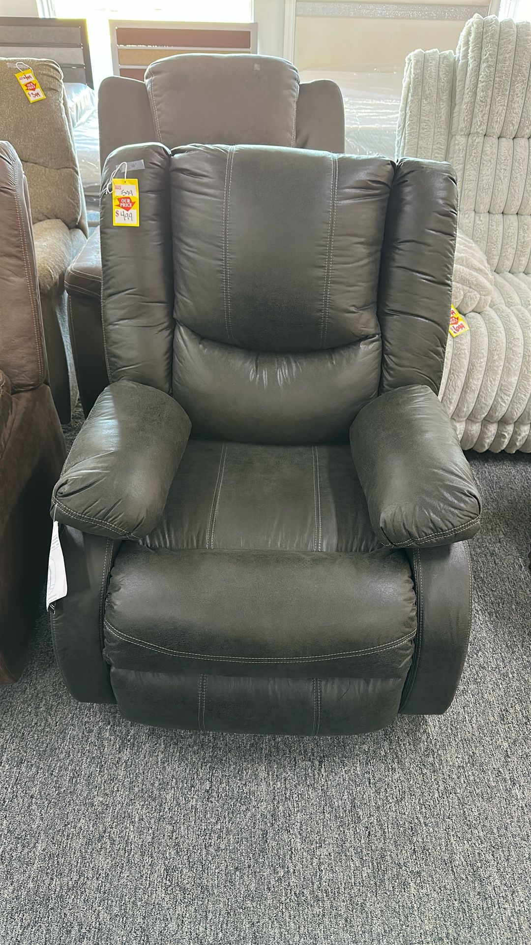 Dark Grey Recliner 