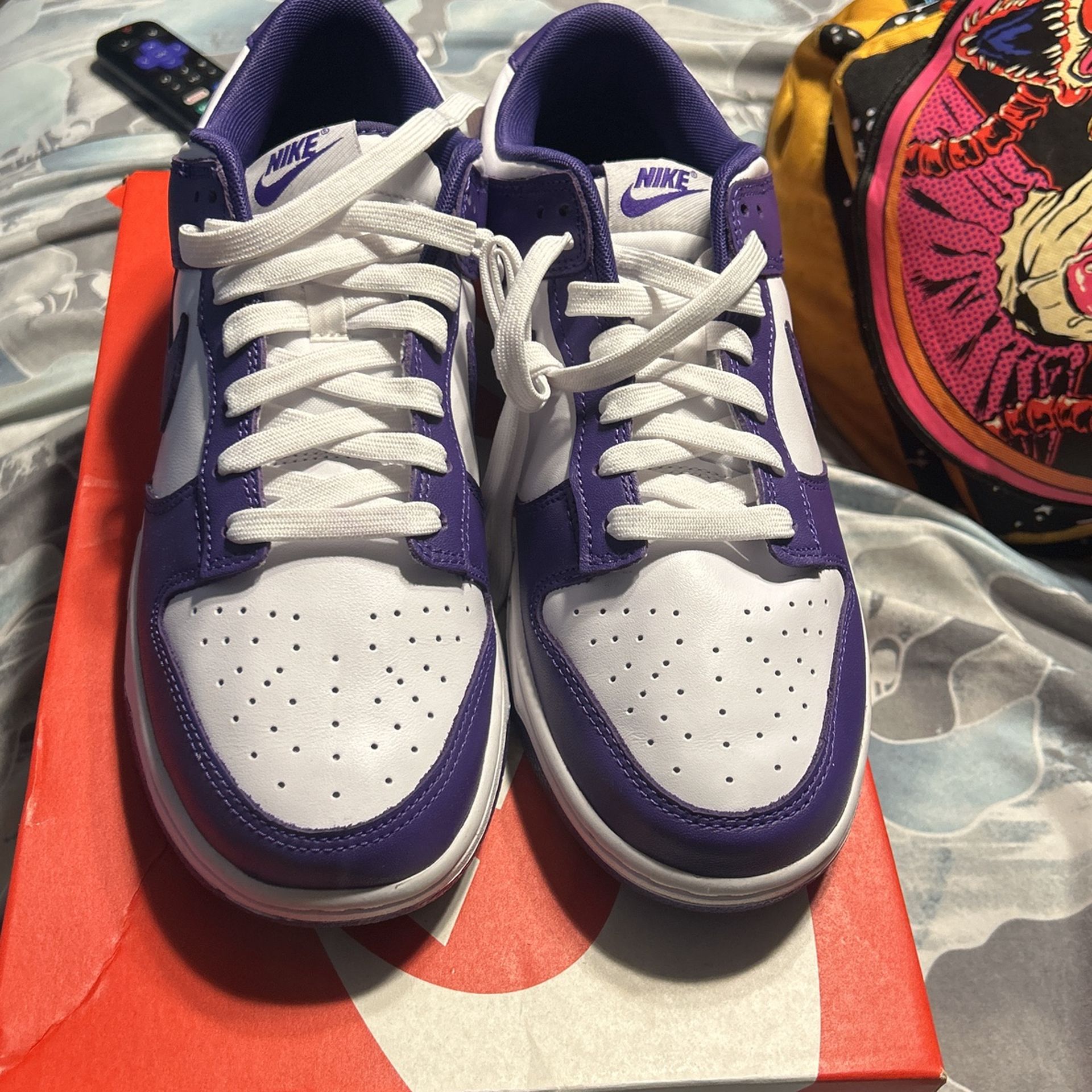 Purple And White Dunks