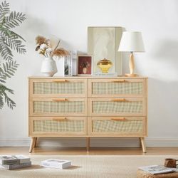 6 Rattan Drawers 