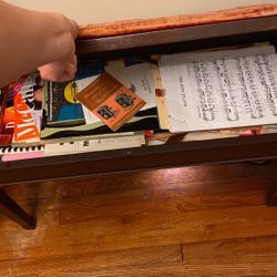 Piano Bench Dark Brown