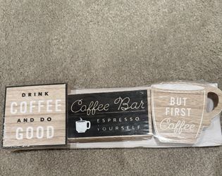 NEW Set Of Mini Coffee Signs