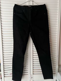Madewell Womens High Rise Skinny Black Denim Jeans Size 28