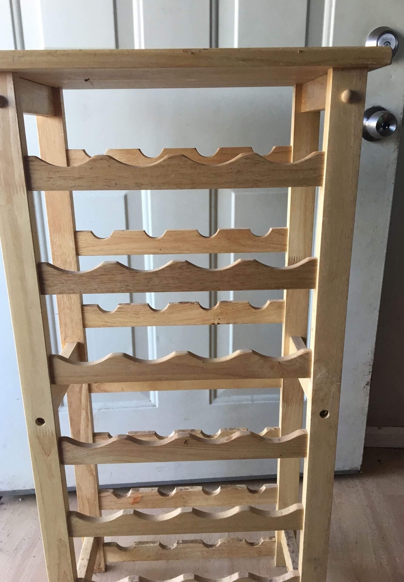 Wooden Wine rack 2ft tall 1.5 width holds 28 wine bottles