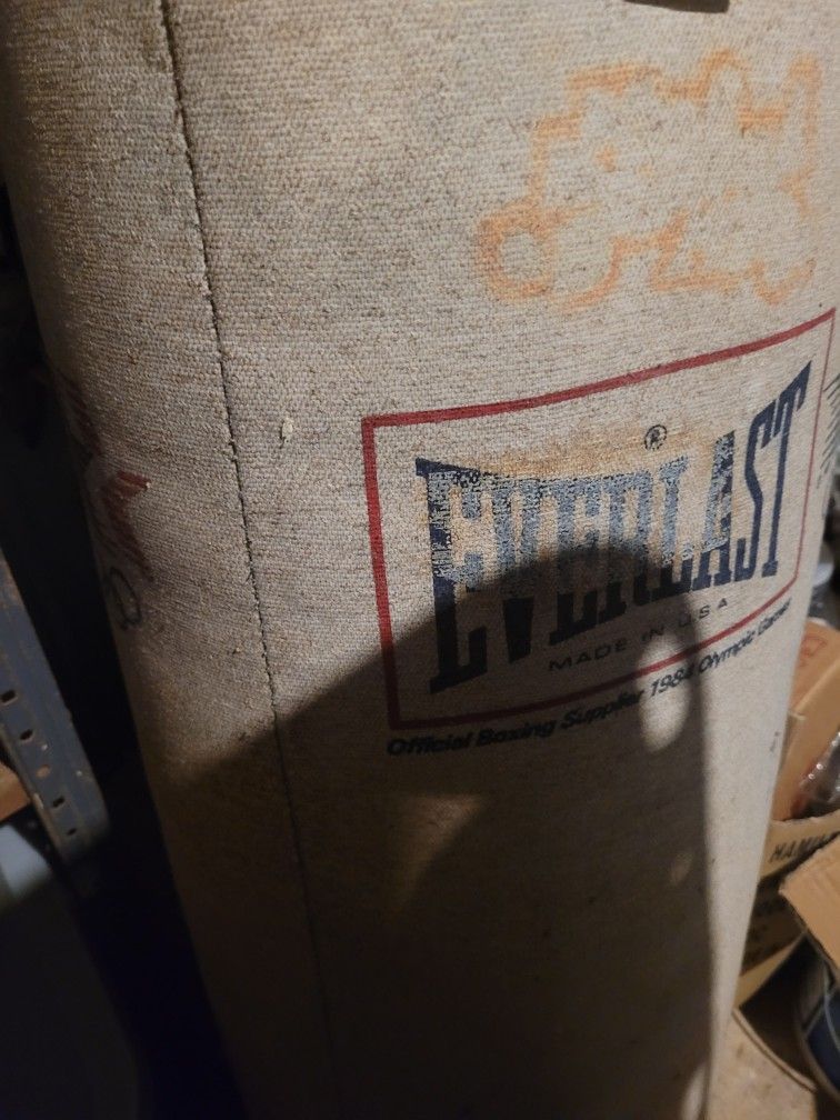 Vintage 40 Yrs Old Everlast Punching Heavy Bag