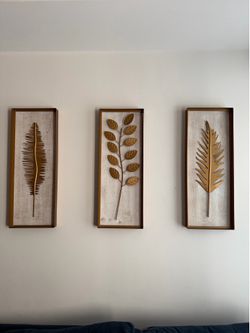 Gold 3 framed wall art