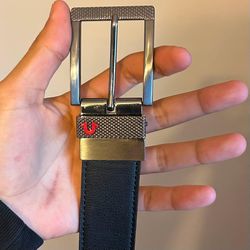 True Religion Black Leather Belt
