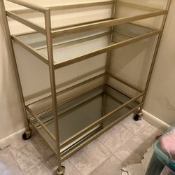 Gold Mirrored Bar Cart