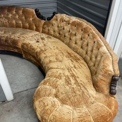 Vintage 1970’s 2 Sectional Curved Couch