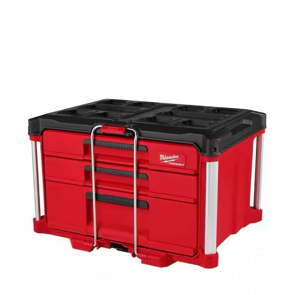 PACKOUT 22 in. Modular 3-Drawer Multi Drawer Tool Box with Metal Reinforced Corn