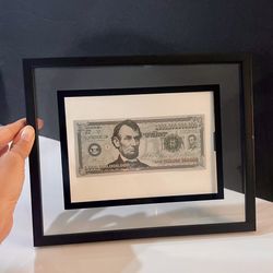 Novelty Framed $1 Trillion Dollar Bill print – Abraham Lincoln Design