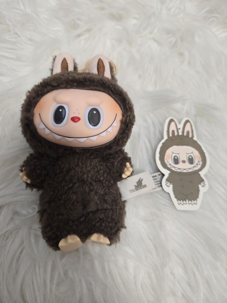 Original Labubu Secret Exciting Macaron Chestnut Cocoa POPMART plush toy keychain