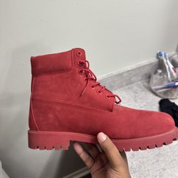Red Timberland Boot 6 Inch