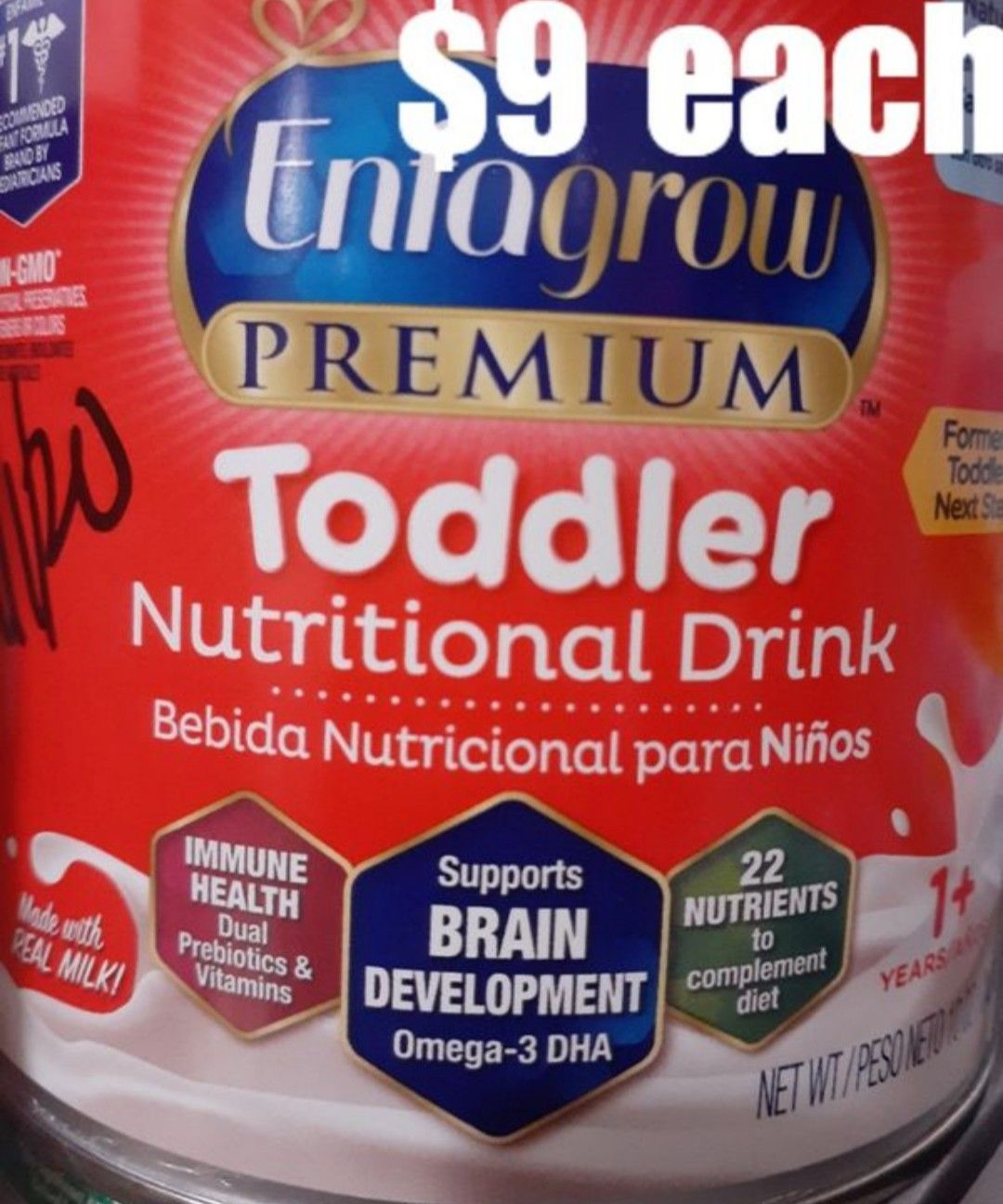 Enfagrow toddler /6 cans available