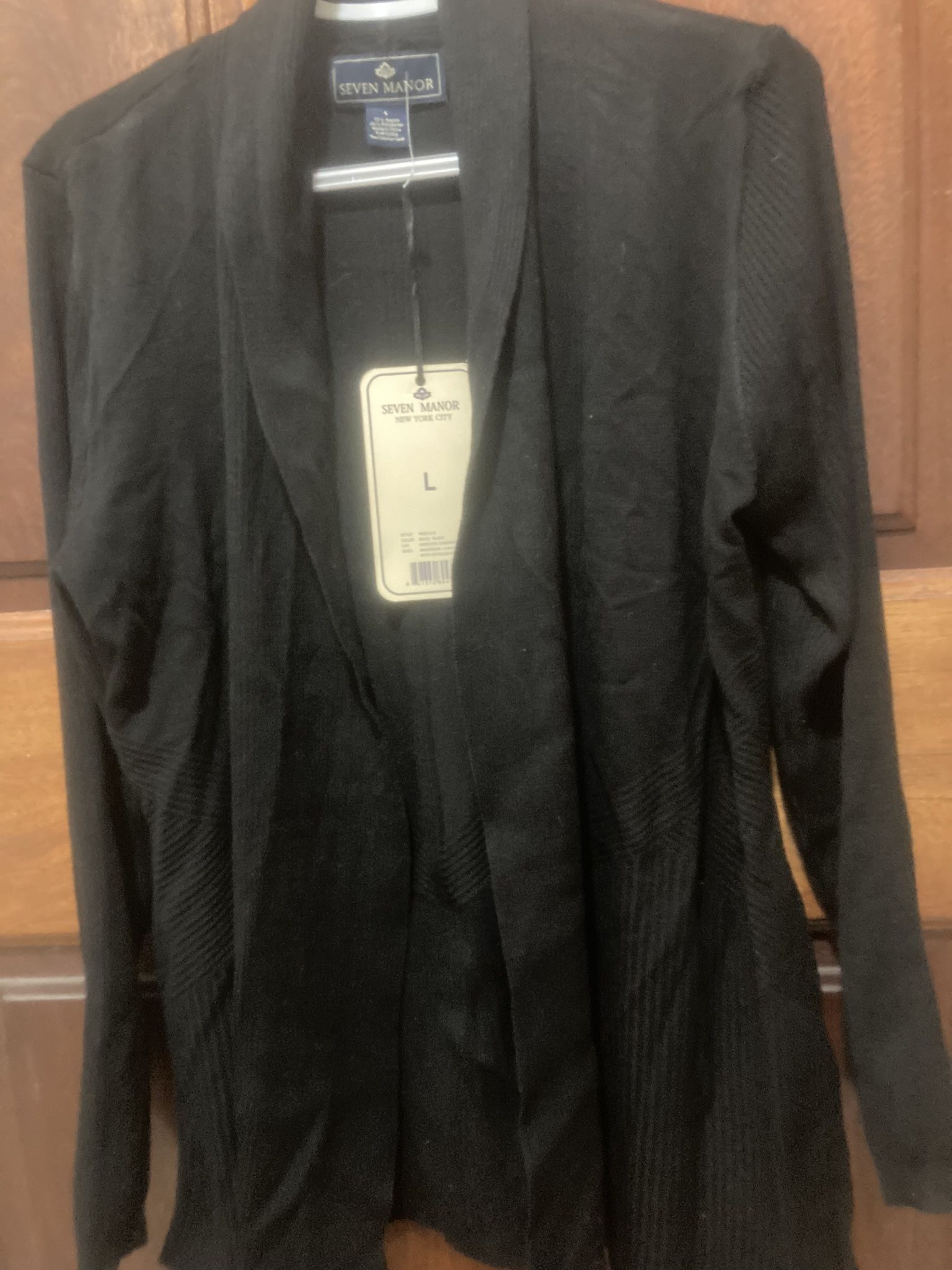 $10 New Sz L Cardigan Black Sweater 
