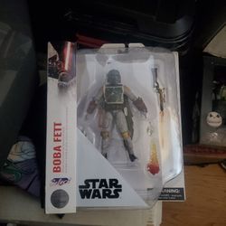 Star wars Disney Store Exclusive Diamond Select BOBA FETT 7" Action Figure.