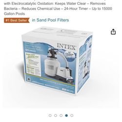 INTEX QX2600 Krystal Clear Sand Filter Pump & Saltwater Systems with Electrocatalytic Oxidation: Keeps Water Clear – Removes Bacteria – Reduces Chemic