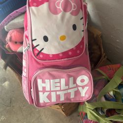 Hello Kitty Back Pack And Sleeping Bag 