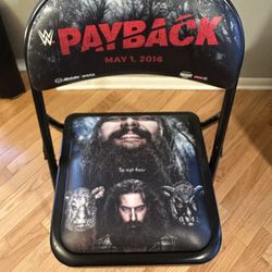 The Wyatt Family Metal Folding Chair Wrestling WWE Payback Chicago May 1, 2016