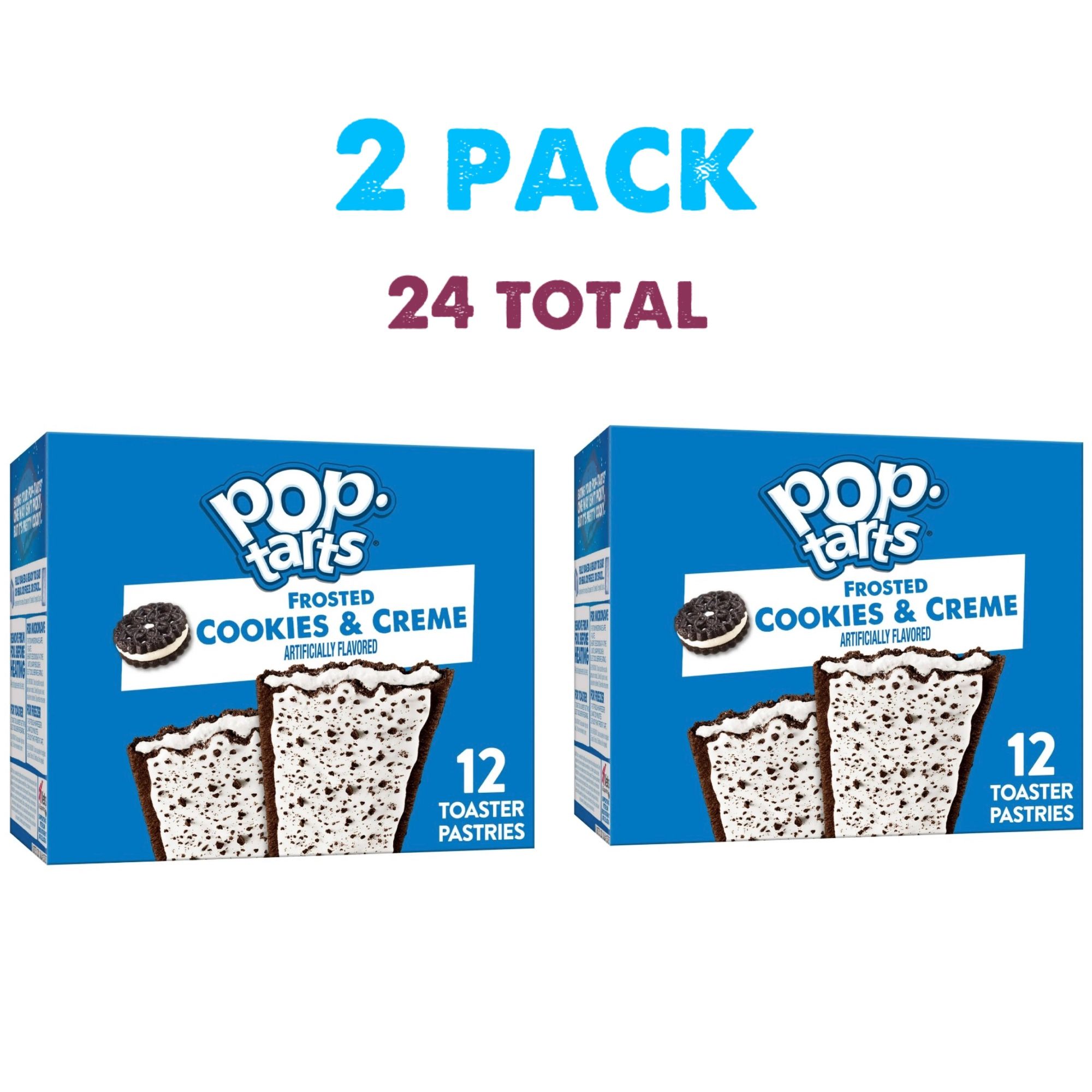 Cookies&cCream Pop Tarts (2 Pack Of 12 Each Box)
