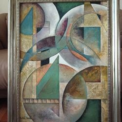 Spheres of Thought by Marlene Healey Reproduction Framed 27.5" x 36" Print