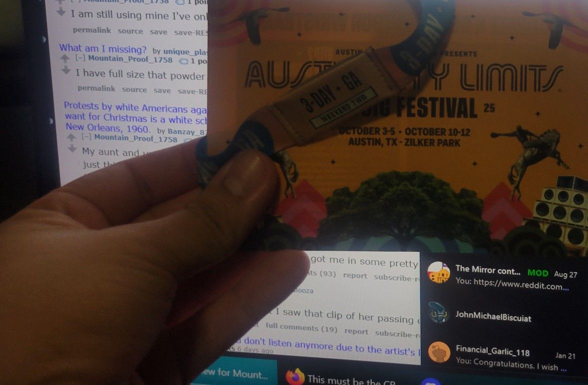 Austin City Limits Week 2 3 Day Wristband