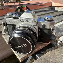 Canon AE1 With Lens - 35mm Film Camera 