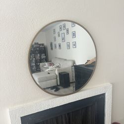 Large Brass Circle Mirror - Great Quality