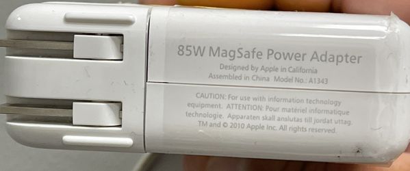 MacBook Pro 85W L-Tip MagSafe Power Adapter Charger Apple A1343 