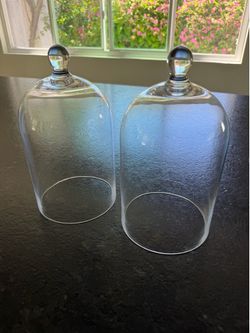 Set of 2 glass dome