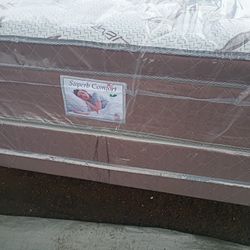 Brand New Queen Size Pillowtop Mattress Included Box Spring Free Delivery Depends On Location 