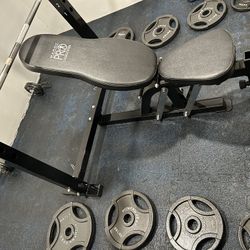 Weights, Bench And Bar