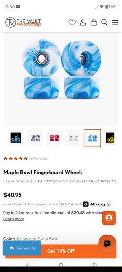 Maple bowl fingerboard wheels