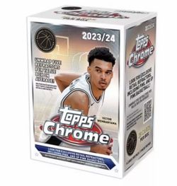 2023-24 Topps Chrome Basketball Factory Sealed Blaster Victor Wembanyama Rookie