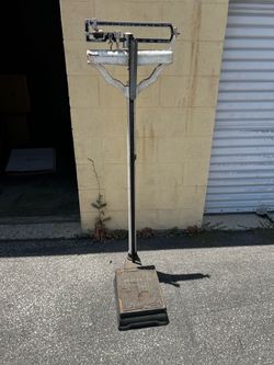 Vintage Continental Doctor’s Office Medical Scale – Antique Pre-1930 – Rare Collectible