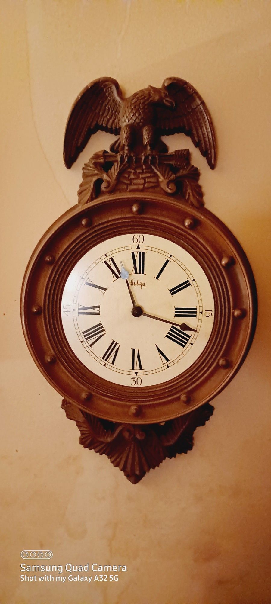 VINTAGE Arabesque Eagle Wall Clock