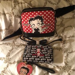 New Betty boop Crossbody Bag And Wallet
