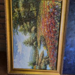 Framed Original Impressionist Landscape Painting