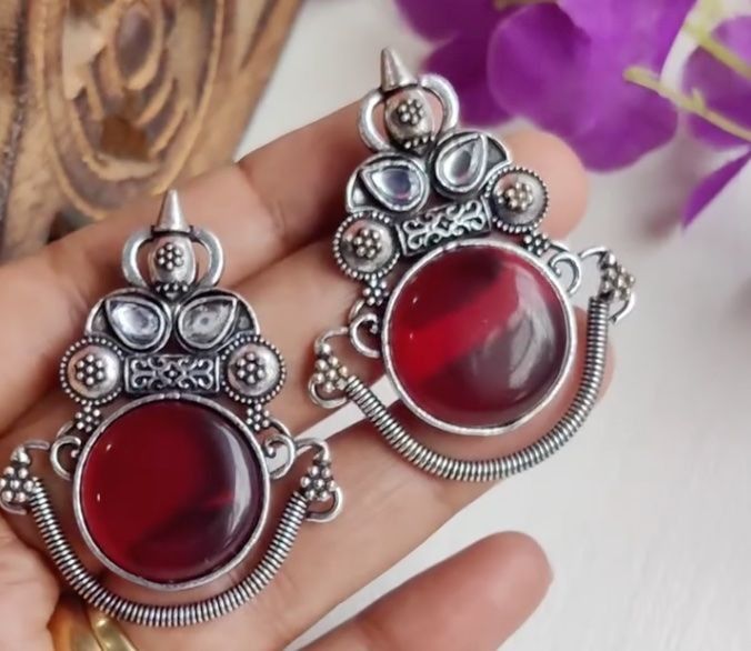 Brass Red Elegant Wedding Indian Desi Silver