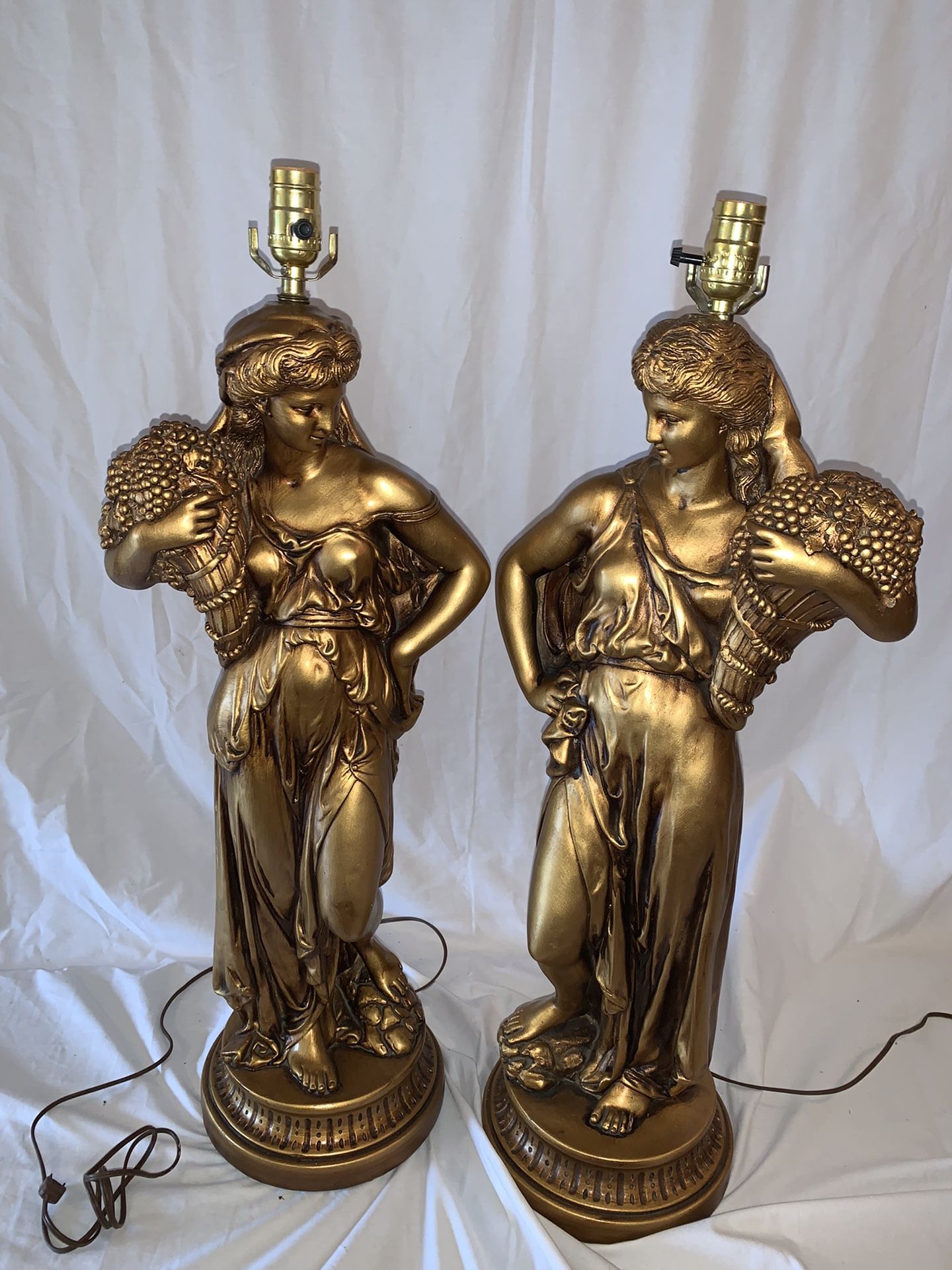 Mid Century Goddess Lady Lamps