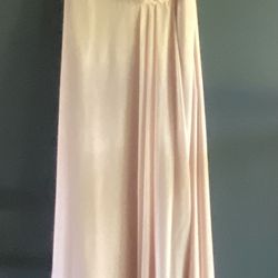Strapless Chiffon Dress with Draped Sweetheart Neckline and Zipper Back (size 4)!