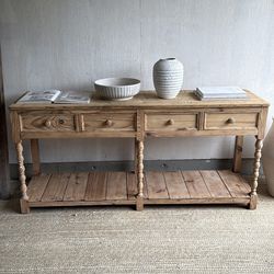 Vintage solid wood entry table