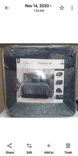 (New) King Comforter Set - 7 pieces- x Streets Ray and Higley