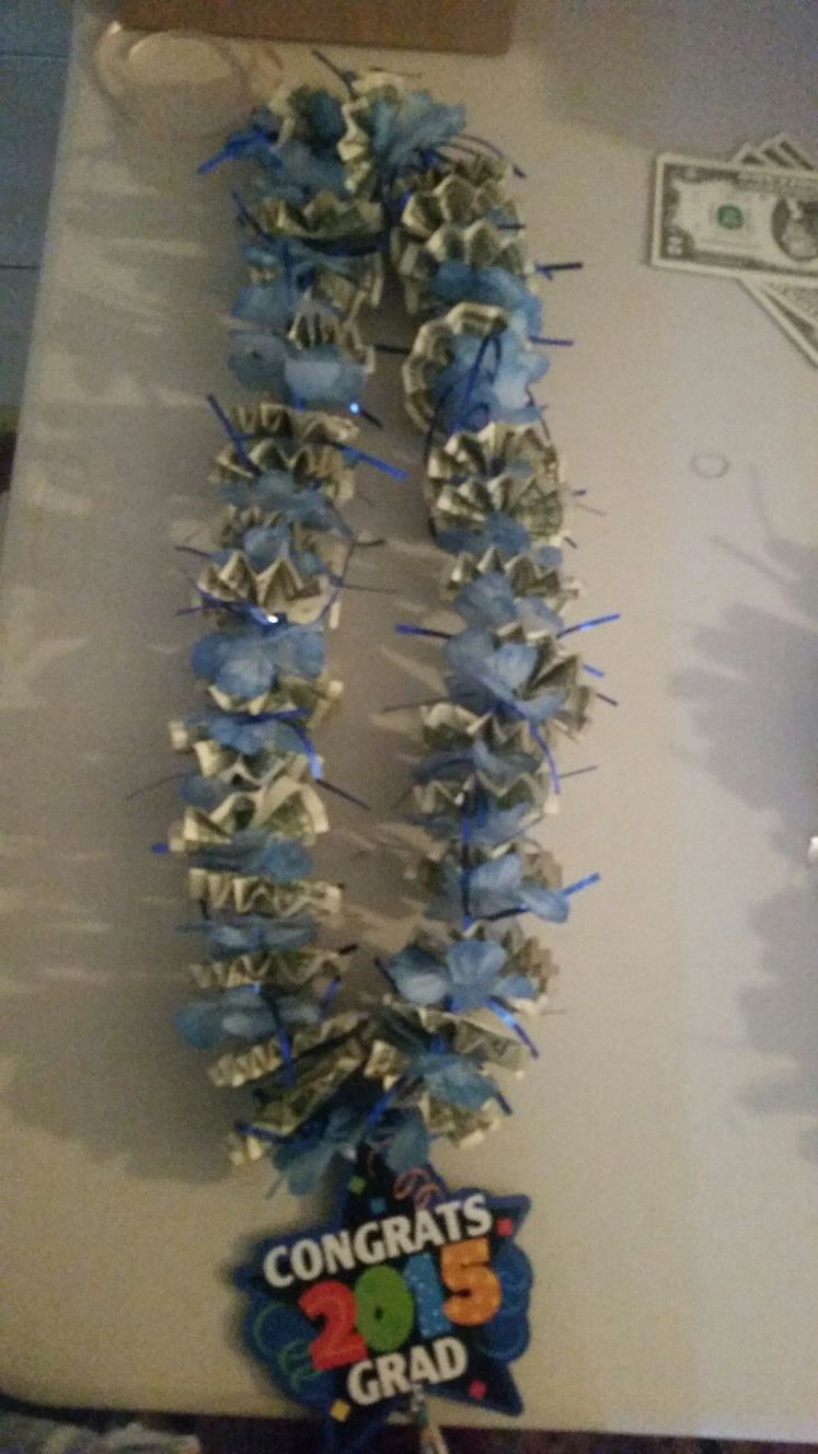 Money lei/candy leis Graduation is here