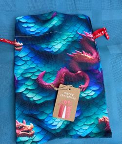 Dragon Print Fabric Gift Bag