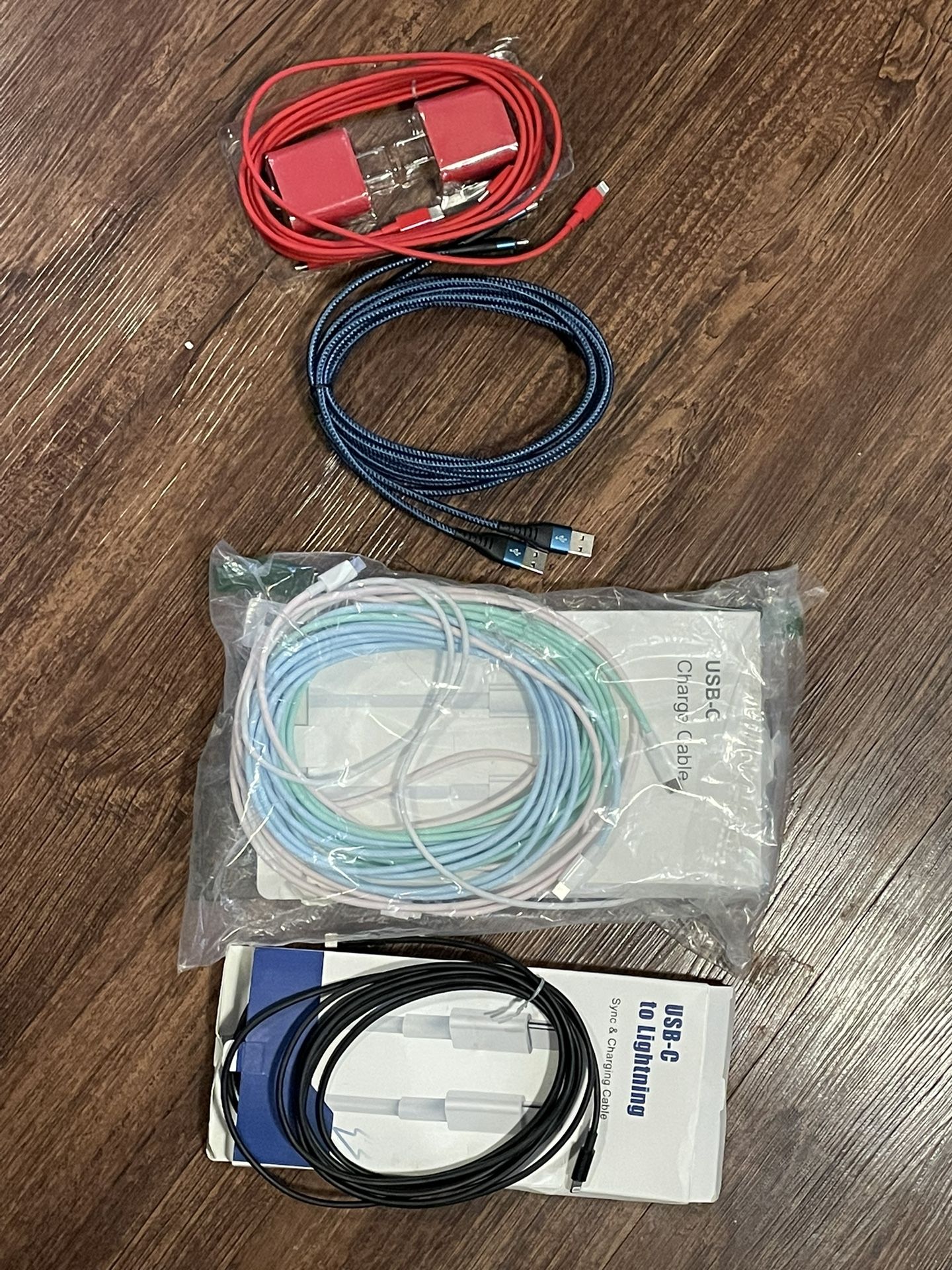 NEW Apple iPhone USB-C To Lightning Charging Cable White , Black, Red, Blue, Pink, Teal, Baby Blue 
