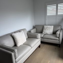 Set of two love seat sofas