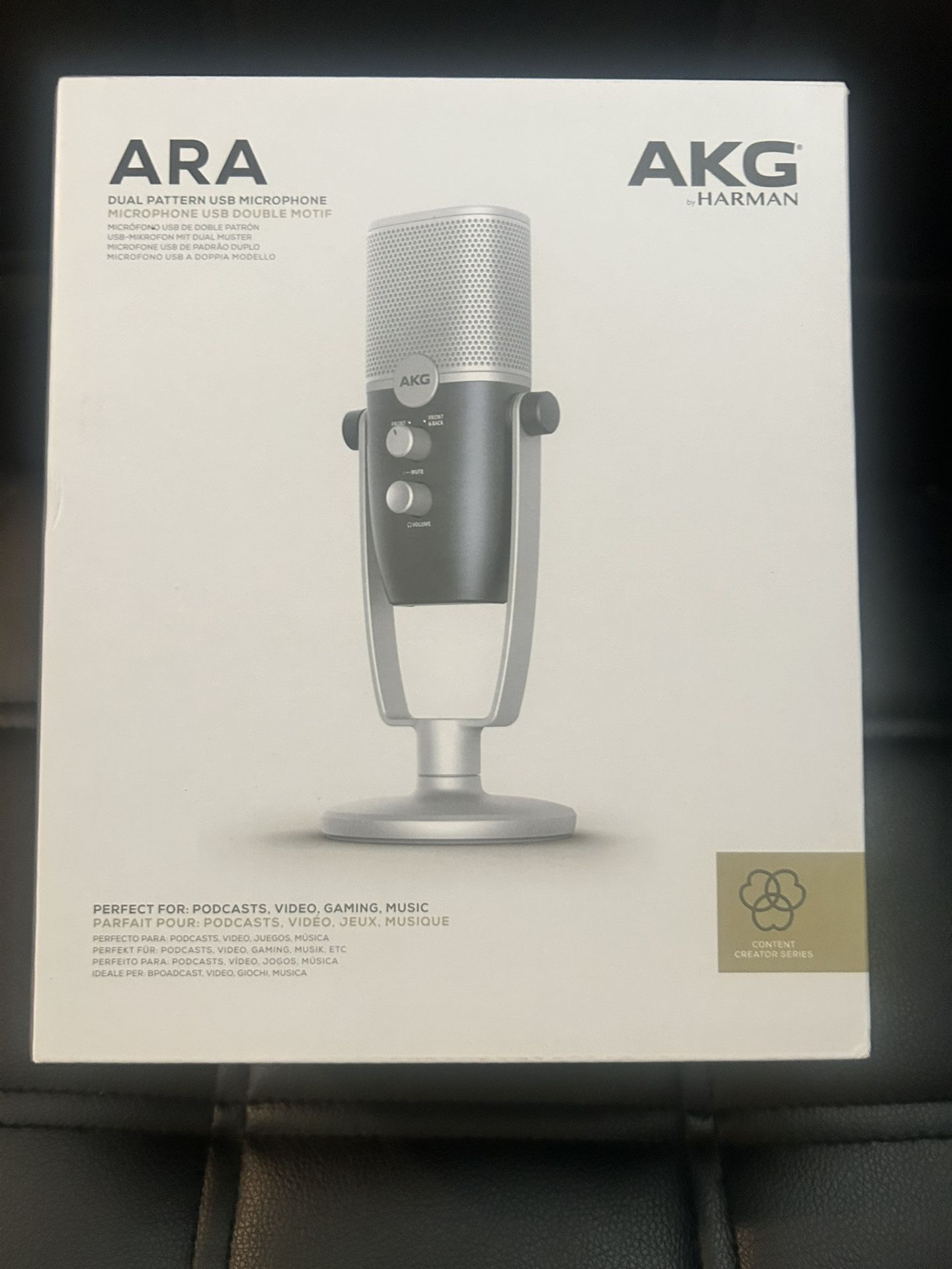 ARA DUAL PATTERN USB MICROPHONE MICROPHONE USB DOUBLE MOTIF MICROFONO USB DE DOBLE PATRON USE-MIKROFON MIT DUAL MUSTER MICROFONE USE